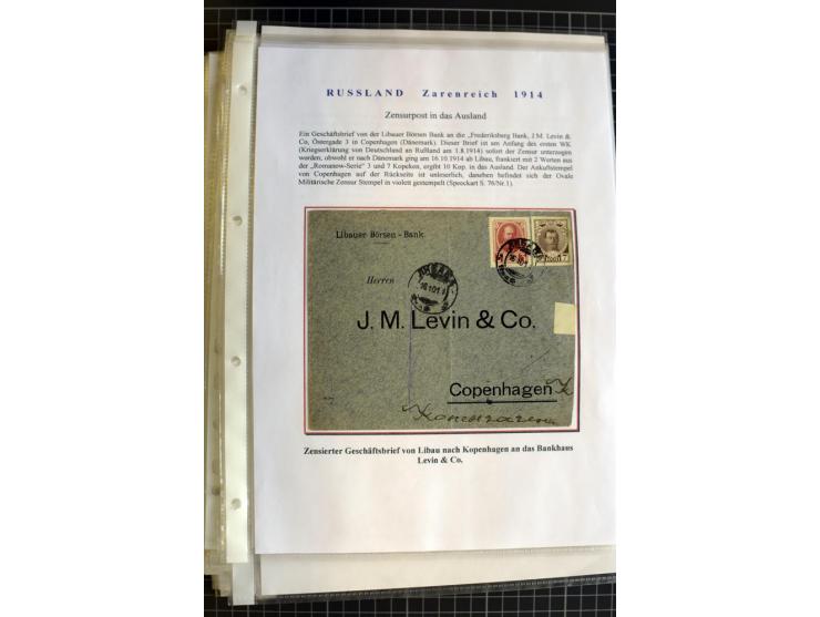 1790/1914, über 100 Briefe, Karten und Ganzsachen, dabei Wertbriefe, Reco, Feldpost, Bahnpost, Auslandsbelege, Transitstempel