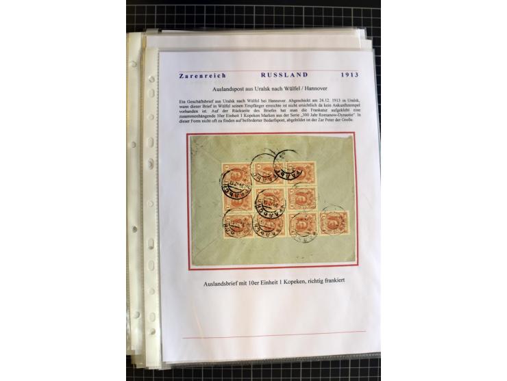 1790/1914, über 100 Briefe, Karten und Ganzsachen, dabei Wertbriefe, Reco, Feldpost, Bahnpost, Auslandsbelege, Transitstempel