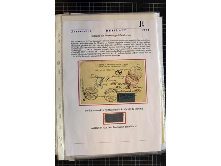 1790/1914, über 100 Briefe, Karten und Ganzsachen, dabei Wertbriefe, Reco, Feldpost, Bahnpost, Auslandsbelege, Transitstempel