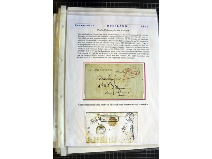 1790/1914, über 100 Briefe, Karten und Ganzsachen, dabei Wertbriefe, Reco, Feldpost, Bahnpost, Auslandsbelege, Transitstempel