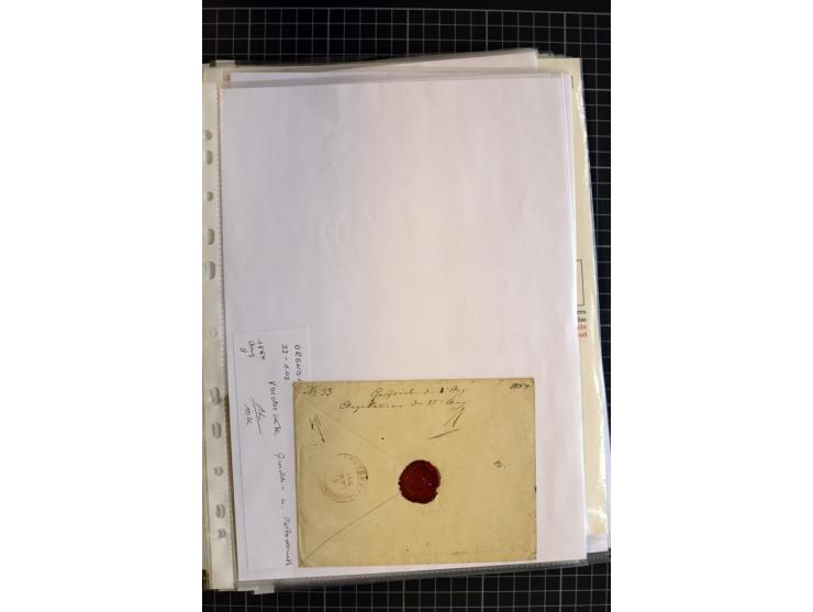 1790/1914, über 100 Briefe, Karten und Ganzsachen, dabei Wertbriefe, Reco, Feldpost, Bahnpost, Auslandsbelege, Transitstempel