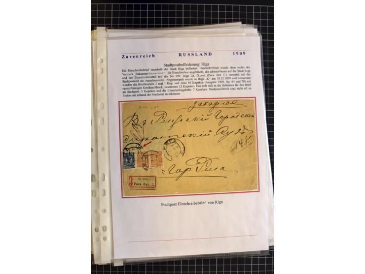 1790/1914, über 100 Briefe, Karten und Ganzsachen, dabei Wertbriefe, Reco, Feldpost, Bahnpost, Auslandsbelege, Transitstempel