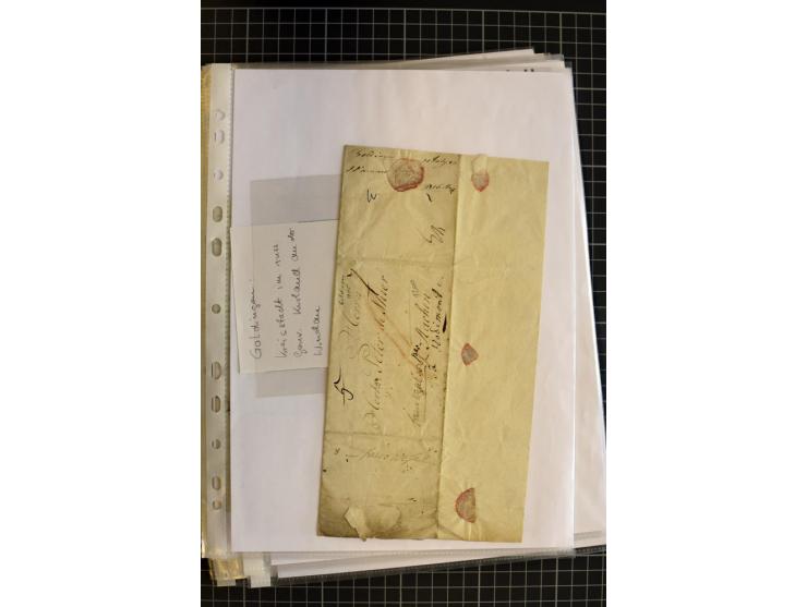 1790/1914, über 100 Briefe, Karten und Ganzsachen, dabei Wertbriefe, Reco, Feldpost, Bahnpost, Auslandsbelege, Transitstempel