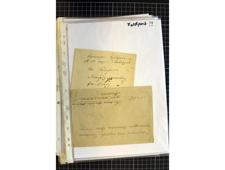 1790/1914, über 100 Briefe, Karten und Ganzsachen, dabei Wertbriefe, Reco, Feldpost, Bahnpost, Auslandsbelege, Transitstempel
