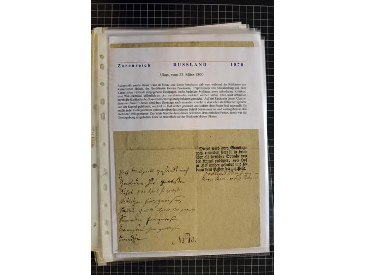 1790/1914, über 100 Briefe, Karten und Ganzsachen, dabei Wertbriefe, Reco, Feldpost, Bahnpost, Auslandsbelege, Transitstempel