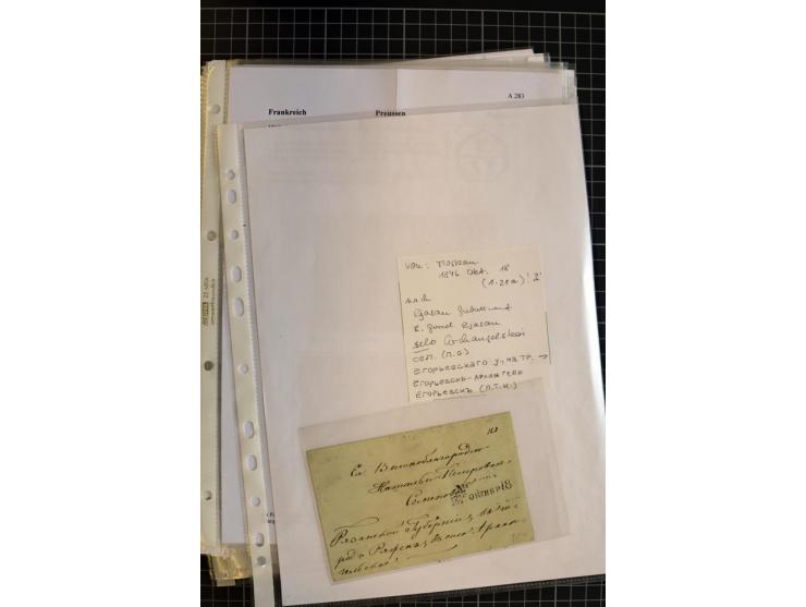 1790/1914, über 100 Briefe, Karten und Ganzsachen, dabei Wertbriefe, Reco, Feldpost, Bahnpost, Auslandsbelege, Transitstempel