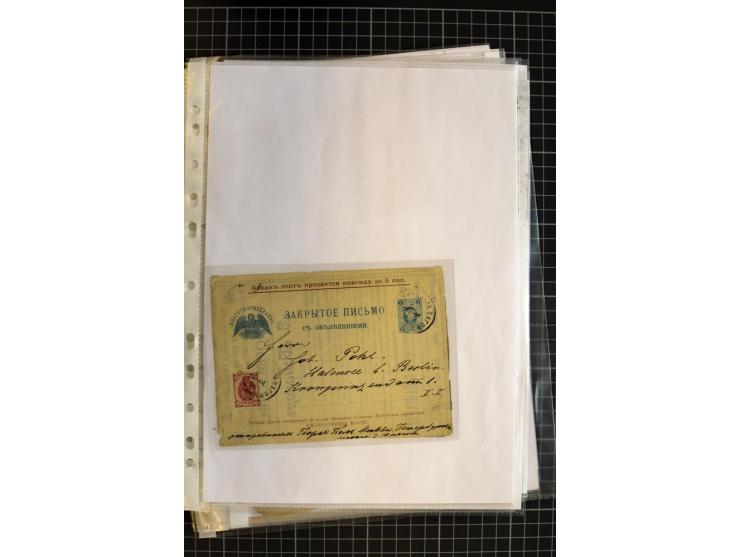 1790/1914, über 100 Briefe, Karten und Ganzsachen, dabei Wertbriefe, Reco, Feldpost, Bahnpost, Auslandsbelege, Transitstempel