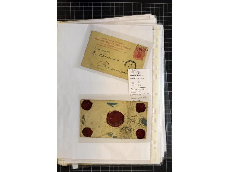 1790/1914, über 100 Briefe, Karten und Ganzsachen, dabei Wertbriefe, Reco, Feldpost, Bahnpost, Auslandsbelege, Transitstempel