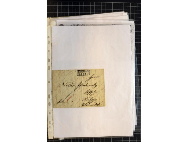 1790/1914, über 100 Briefe, Karten und Ganzsachen, dabei Wertbriefe, Reco, Feldpost, Bahnpost, Auslandsbelege, Transitstempel