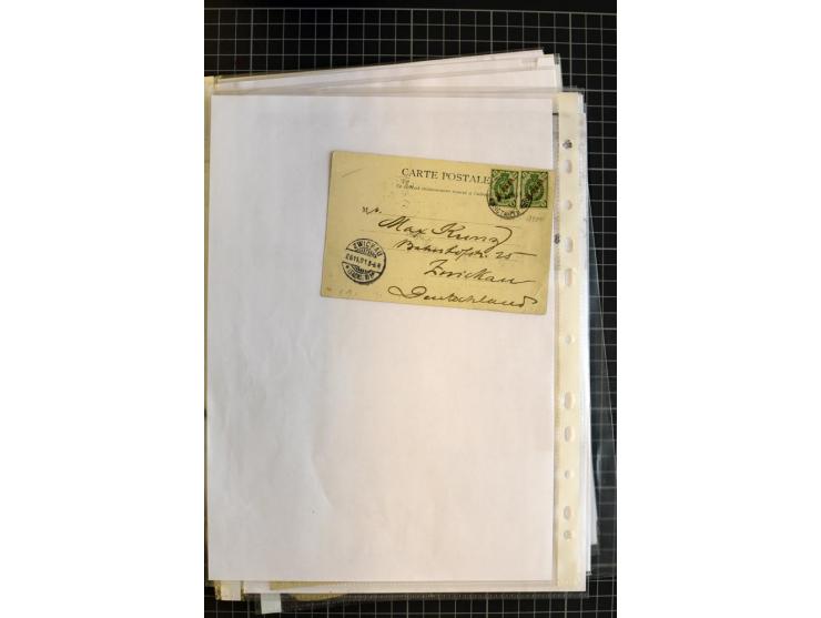 1790/1914, über 100 Briefe, Karten und Ganzsachen, dabei Wertbriefe, Reco, Feldpost, Bahnpost, Auslandsbelege, Transitstempel