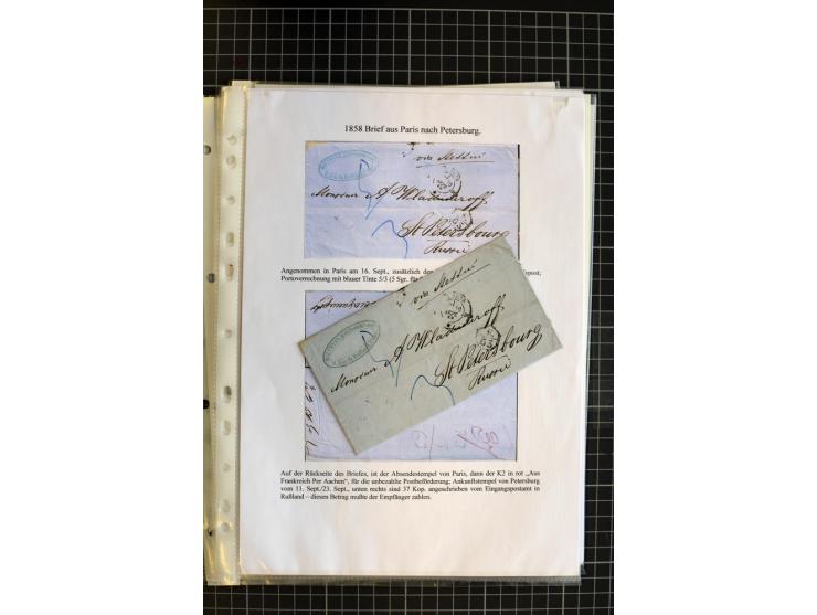1790/1914, über 100 Briefe, Karten und Ganzsachen, dabei Wertbriefe, Reco, Feldpost, Bahnpost, Auslandsbelege, Transitstempel