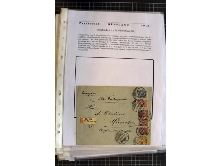 1790/1914, über 100 Briefe, Karten und Ganzsachen, dabei Wertbriefe, Reco, Feldpost, Bahnpost, Auslandsbelege, Transitstempel