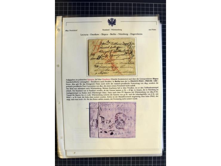 1790/1914, über 100 Briefe, Karten und Ganzsachen, dabei Wertbriefe, Reco, Feldpost, Bahnpost, Auslandsbelege, Transitstempel