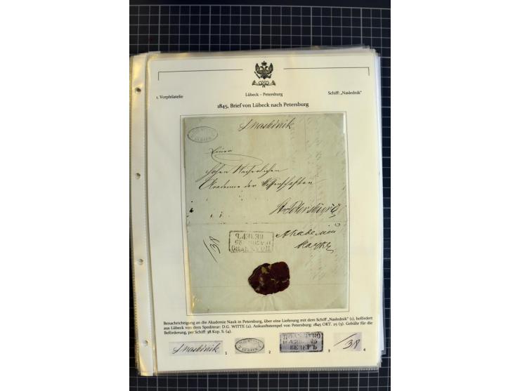 1790/1914, über 100 Briefe, Karten und Ganzsachen, dabei Wertbriefe, Reco, Feldpost, Bahnpost, Auslandsbelege, Transitstempel