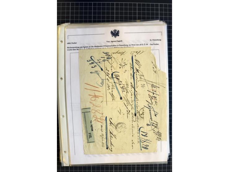 1790/1914, über 100 Briefe, Karten und Ganzsachen, dabei Wertbriefe, Reco, Feldpost, Bahnpost, Auslandsbelege, Transitstempel
