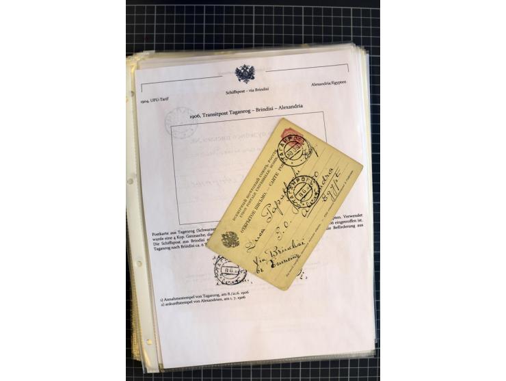 1790/1914, über 100 Briefe, Karten und Ganzsachen, dabei Wertbriefe, Reco, Feldpost, Bahnpost, Auslandsbelege, Transitstempel