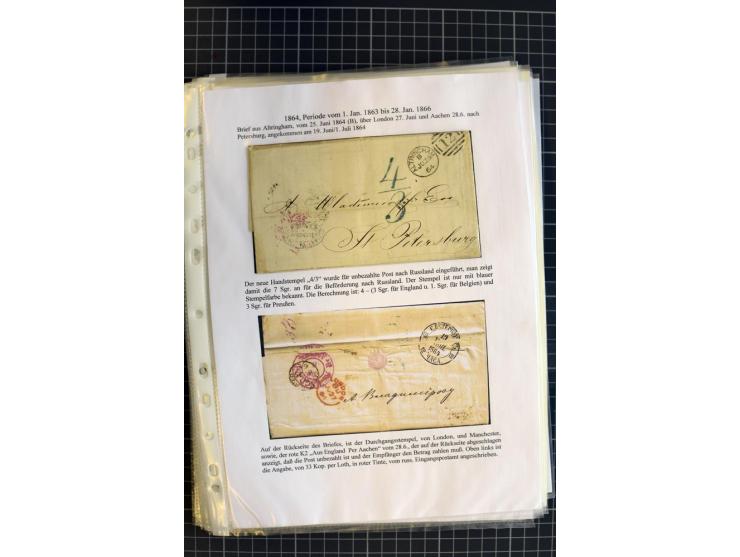 1790/1914, über 100 Briefe, Karten und Ganzsachen, dabei Wertbriefe, Reco, Feldpost, Bahnpost, Auslandsbelege, Transitstempel