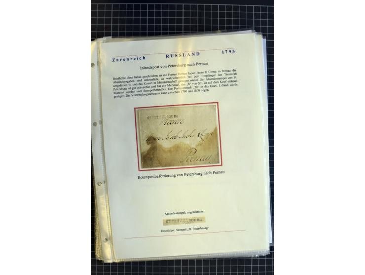1790/1914, über 100 Briefe, Karten und Ganzsachen, dabei Wertbriefe, Reco, Feldpost, Bahnpost, Auslandsbelege, Transitstempel