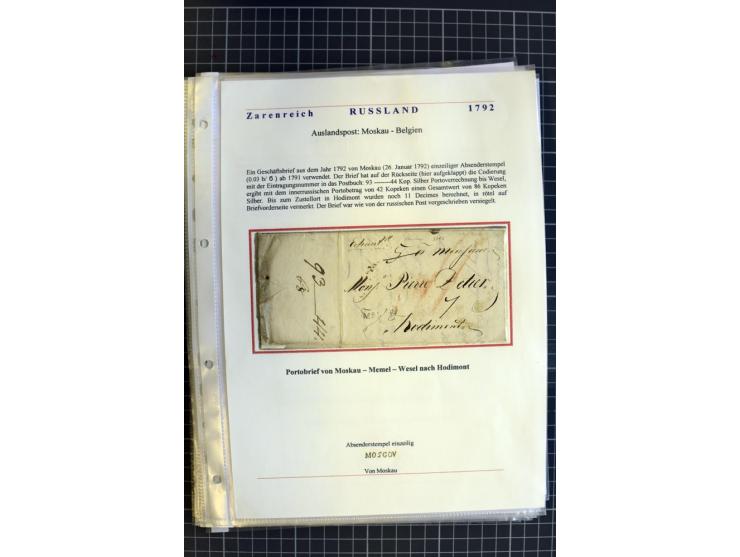 1790/1914, über 100 Briefe, Karten und Ganzsachen, dabei Wertbriefe, Reco, Feldpost, Bahnpost, Auslandsbelege, Transitstempel