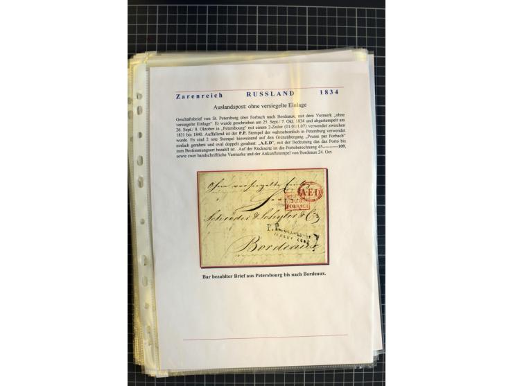1790/1914, über 100 Briefe, Karten und Ganzsachen, dabei Wertbriefe, Reco, Feldpost, Bahnpost, Auslandsbelege, Transitstempel