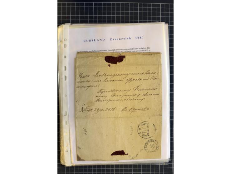 1790/1914, über 100 Briefe, Karten und Ganzsachen, dabei Wertbriefe, Reco, Feldpost, Bahnpost, Auslandsbelege, Transitstempel