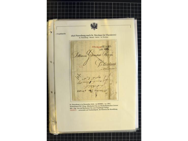 1790/1914, über 100 Briefe, Karten und Ganzsachen, dabei Wertbriefe, Reco, Feldpost, Bahnpost, Auslandsbelege, Transitstempel