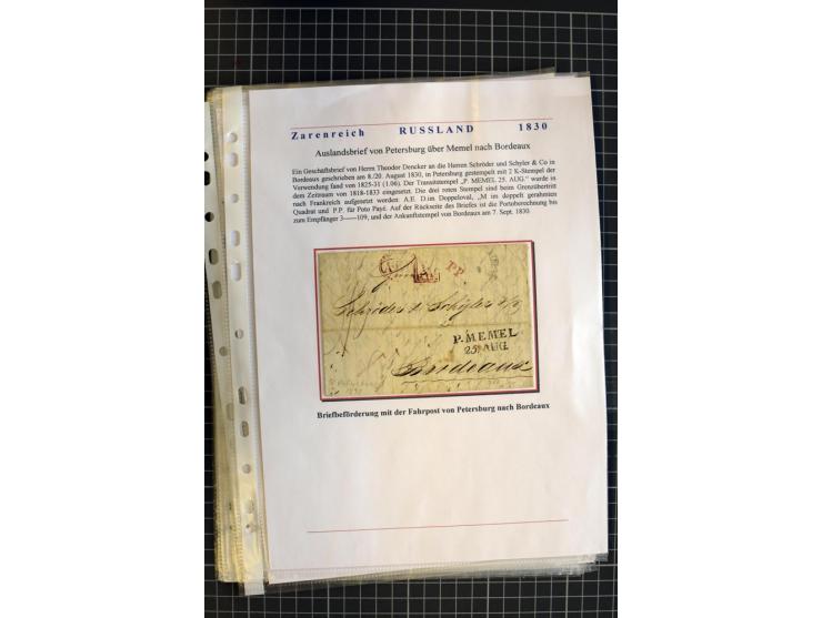 1790/1914, über 100 Briefe, Karten und Ganzsachen, dabei Wertbriefe, Reco, Feldpost, Bahnpost, Auslandsbelege, Transitstempel