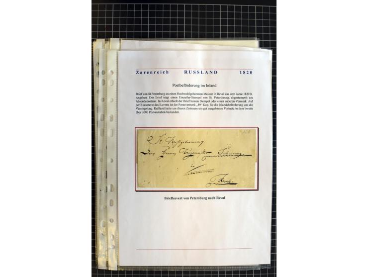1790/1914, über 100 Briefe, Karten und Ganzsachen, dabei Wertbriefe, Reco, Feldpost, Bahnpost, Auslandsbelege, Transitstempel