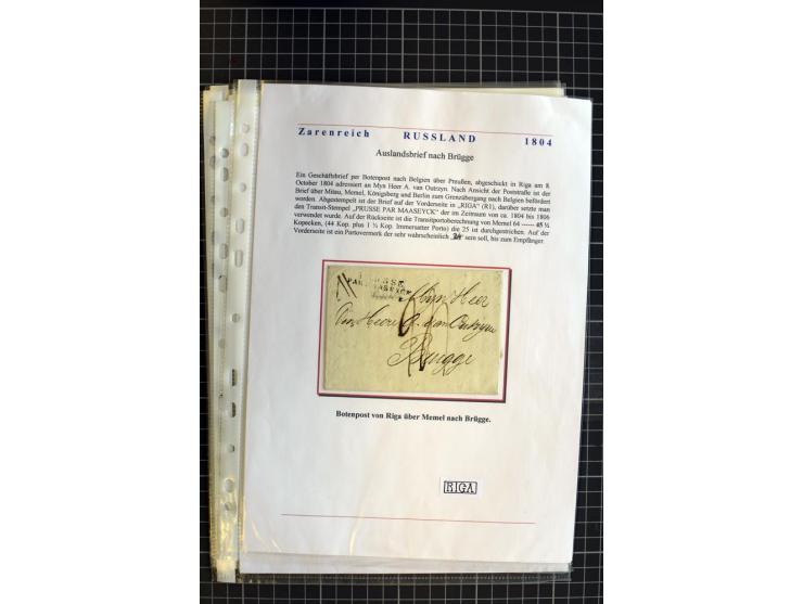 1790/1914, über 100 Briefe, Karten und Ganzsachen, dabei Wertbriefe, Reco, Feldpost, Bahnpost, Auslandsbelege, Transitstempel