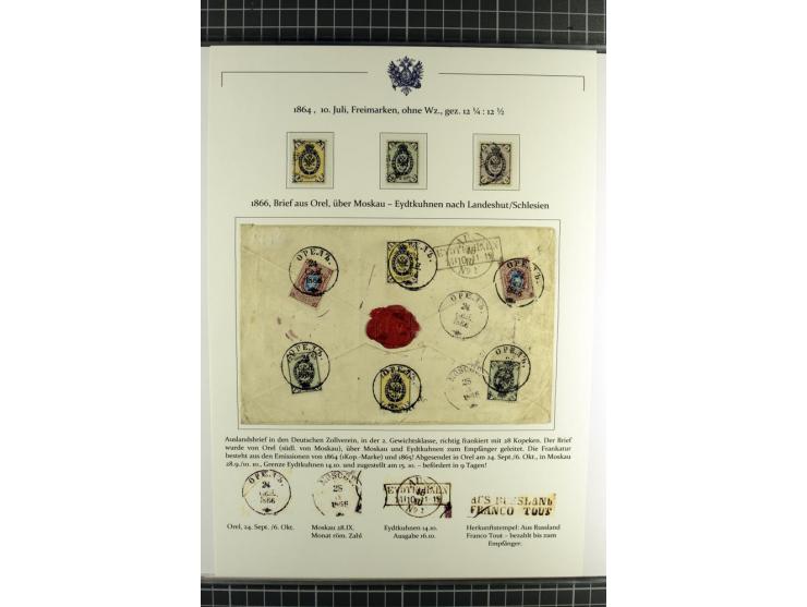 1858/1920, Portostufen-Sammlung mit über 50 Briefen und Karten, dabei Reco, Gebührenmarke, Postformulare, Auslandspost etc., 