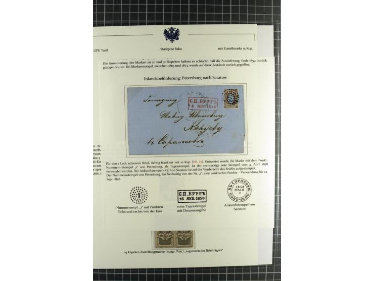 1858/1920, Portostufen-Sammlung mit über 50 Briefen und Karten, dabei Reco, Gebührenmarke, Postformulare, Auslandspost etc., 