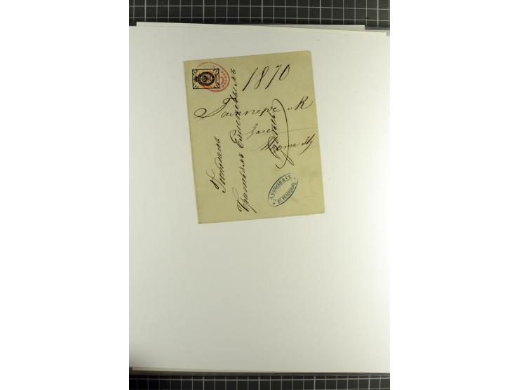 1858/1920, Portostufen-Sammlung mit über 50 Briefen und Karten, dabei Reco, Gebührenmarke, Postformulare, Auslandspost etc., 