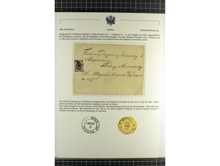 1858/1920, Portostufen-Sammlung mit über 50 Briefen und Karten, dabei Reco, Gebührenmarke, Postformulare, Auslandspost etc., 