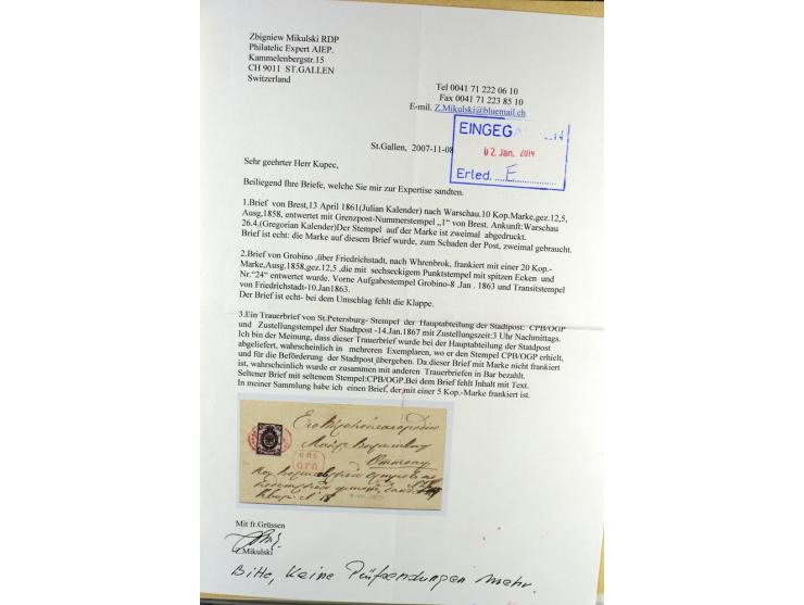 1858/71 (ca.), Punkt-Nummernstempel, Sammlung mit 49 Briefen und Ganzsachen, dabei seltene Stempel, überwiegend auf Ausstellu