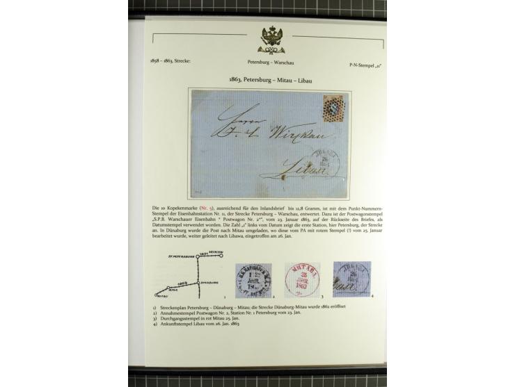 1858/71 (ca.), Punkt-Nummernstempel, Sammlung mit 49 Briefen und Ganzsachen, dabei seltene Stempel, überwiegend auf Ausstellu