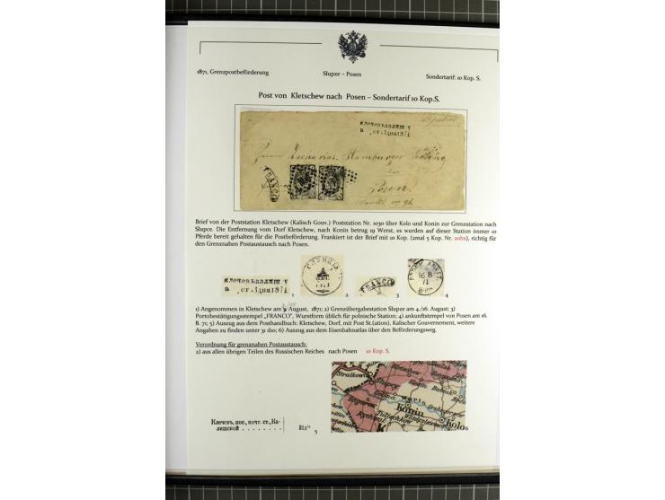 1858/71 (ca.), Punkt-Nummernstempel, Sammlung mit 49 Briefen und Ganzsachen, dabei seltene Stempel, überwiegend auf Ausstellu