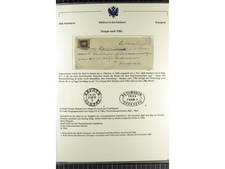 1858/71 (ca.), Punkt-Nummernstempel, Sammlung mit 49 Briefen und Ganzsachen, dabei seltene Stempel, überwiegend auf Ausstellu