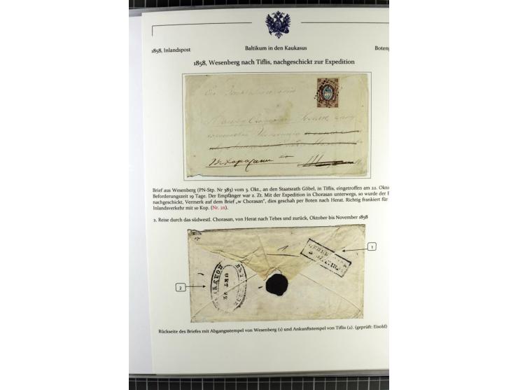 1858/71 (ca.), Punkt-Nummernstempel, Sammlung mit 49 Briefen und Ganzsachen, dabei seltene Stempel, überwiegend auf Ausstellu