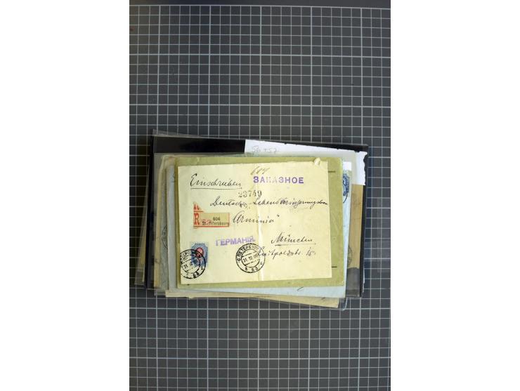 1860/1917 (ca.), Sammlung von über 70 Einschreiben und Wertbriefen/Karten, dabei geheimer Feldpostbrief, Geldbrief nach Argen