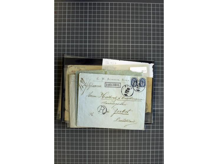 1860/1917 (ca.), Sammlung von über 70 Einschreiben und Wertbriefen/Karten, dabei geheimer Feldpostbrief, Geldbrief nach Argen