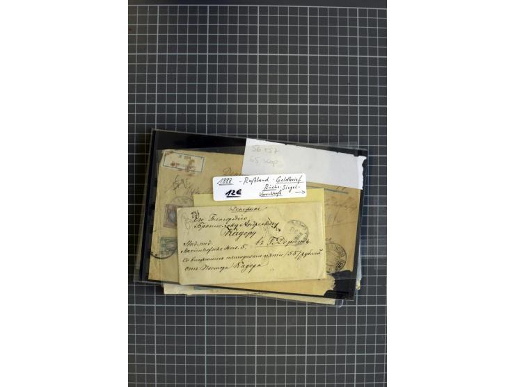 1860/1917 (ca.), Sammlung von über 70 Einschreiben und Wertbriefen/Karten, dabei geheimer Feldpostbrief, Geldbrief nach Argen