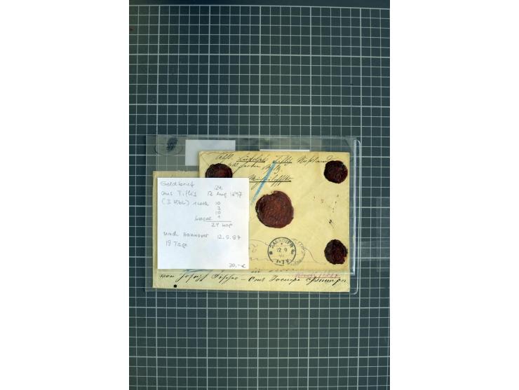 1860/1917 (ca.), Sammlung von über 70 Einschreiben und Wertbriefen/Karten, dabei geheimer Feldpostbrief, Geldbrief nach Argen