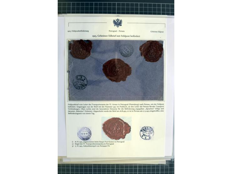 1860/1917 (ca.), Sammlung von über 70 Einschreiben und Wertbriefen/Karten, dabei geheimer Feldpostbrief, Geldbrief nach Argen