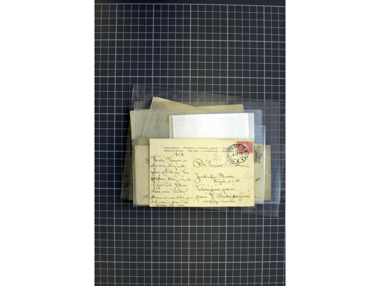1860/1914 (ca.), 34 Briefe und Karten mit Bahnpoststempeln, dazu 4 Belege mit Schiffspoststempeln, dabei Reco und Auslandspos
