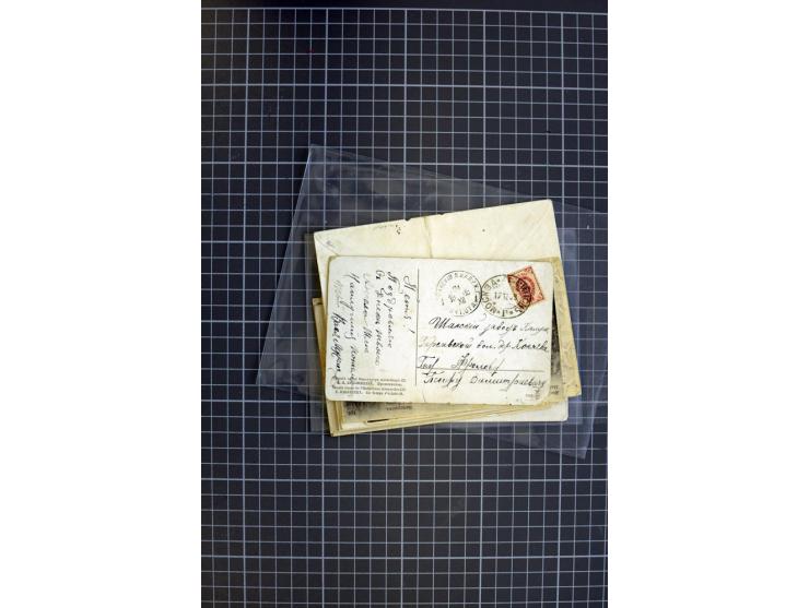 1860/1914 (ca.), 34 Briefe und Karten mit Bahnpoststempeln, dazu 4 Belege mit Schiffspoststempeln, dabei Reco und Auslandspos