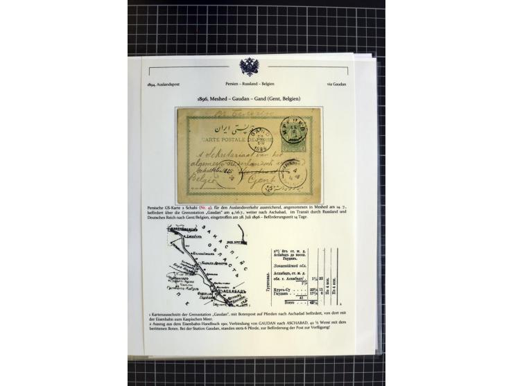 1860/1914 (ca.), Partie Briefe, Karten und Ganzsachen nach Rußland bzw. Transit Rußland, dabei interessante Belege