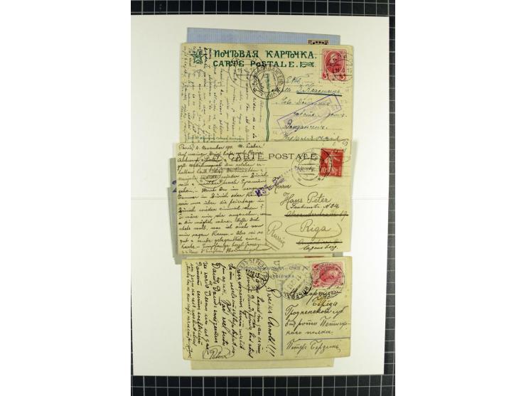 ESTLAND & LIVLAND: 1860/1917, 20 frankierte Briefe bzw. Karten, dabei Punktnummernstempel, R-Briefe, Zensuren, stumme Stempel