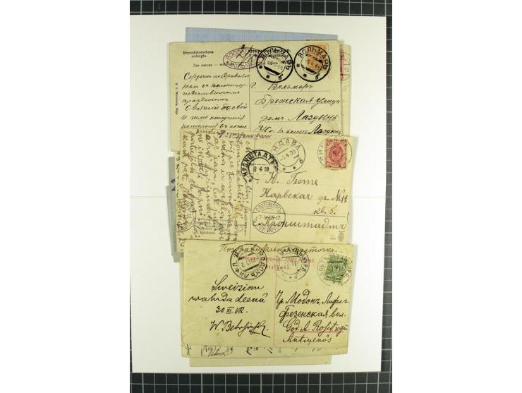 ESTLAND & LIVLAND: 1860/1917, 20 frankierte Briefe bzw. Karten, dabei Punktnummernstempel, R-Briefe, Zensuren, stumme Stempel