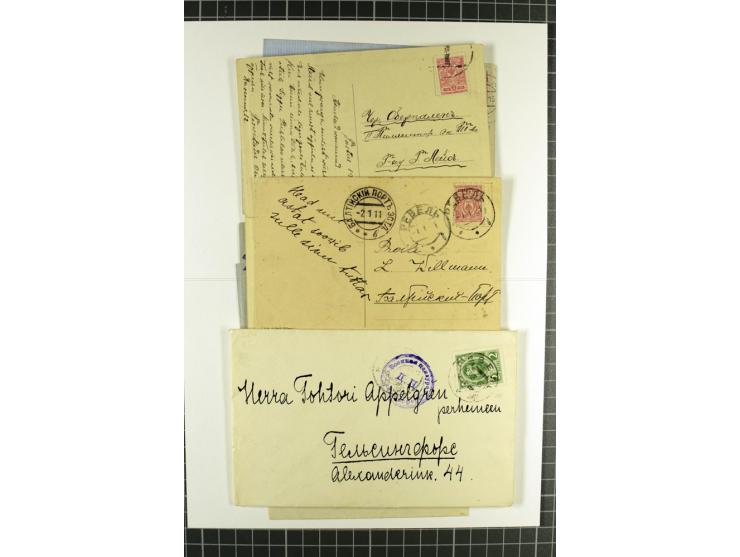 ESTLAND & LIVLAND: 1860/1917, 20 frankierte Briefe bzw. Karten, dabei Punktnummernstempel, R-Briefe, Zensuren, stumme Stempel