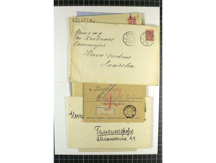 ESTLAND & LIVLAND: 1860/1917, 20 frankierte Briefe bzw. Karten, dabei Punktnummernstempel, R-Briefe, Zensuren, stumme Stempel